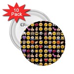 black Emoji 2.25  Button (10 pack)