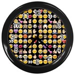 black Emoji Wall Clock (Black)