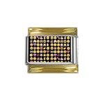 black Emoji Gold Trim Italian Charm (9mm)