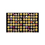 black Emoji Sticker (Rectangular)