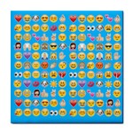 teal Emoji Tile Coaster