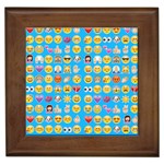 teal Emoji Framed Tile