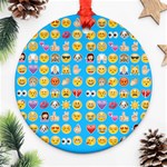 teal Emoji Ornament (Round)