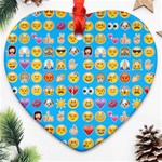 teal Emoji Ornament (Heart)