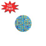 teal Emoji 1  Mini Magnet (100 pack) 