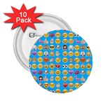 teal Emoji 2.25  Button (10 pack)