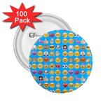 teal Emoji 2.25  Button (100 pack)