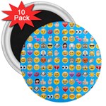 teal Emoji 3  Magnet (10 pack)