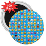 teal Emoji 3  Magnet (100 pack)