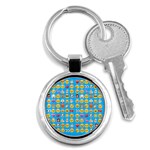 teal Emoji Key Chain (Round)