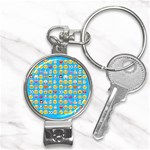 teal Emoji Nail Clippers Key Chain