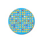 teal Emoji Magnet 3  (Round)