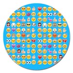 teal Emoji Magnet 5  (Round)