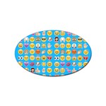 teal Emoji Sticker Oval (10 pack)