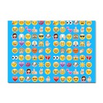 teal Emoji Sticker A4 (10 pack)