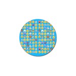 teal Emoji Golf Ball Marker