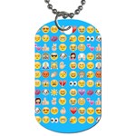 teal Emoji Dog Tag (Two Sides)