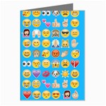 teal Emoji Greeting Cards (Pkg of 8)