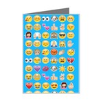 teal Emoji Mini Greeting Card