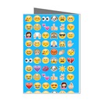 teal Emoji Mini Greeting Cards (Pkg of 8)