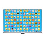 teal Emoji Business Card Holder