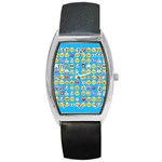 teal Emoji Barrel Style Metal Watch