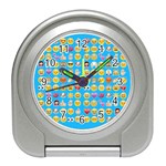 teal Emoji Travel Alarm Clock