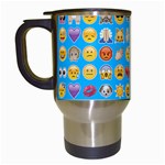 teal Emoji Travel Mug (White)