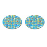 teal Emoji Cufflinks (Oval)