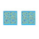 teal Emoji Cufflinks (Square)