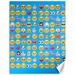 teal Emoji Canvas 12  x 16 