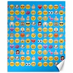 teal Emoji Canvas 16  x 20 