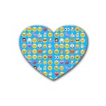 teal Emoji Rubber Coaster (Heart)