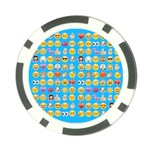 teal Emoji Poker Chip Card Guard