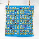 teal Emoji Face Towel