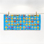 teal Emoji Hand Towel