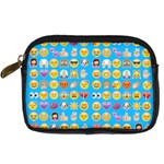 teal Emoji Digital Camera Leather Case