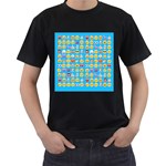 teal Emoji Men s T-Shirt (Black)