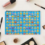 teal Emoji Cosmetic Bag (Large)