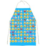 teal Emoji Full Print Apron