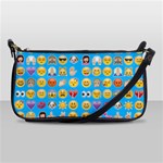 teal Emoji Shoulder Clutch Bag