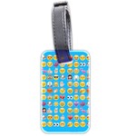 teal Emoji Luggage Tag (two sides)