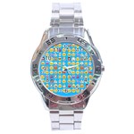 teal Emoji Stainless Steel Analogue Watch