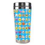 teal Emoji Stainless Steel Travel Tumbler