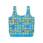 teal Emoji Full Print Recycle Bag (S)