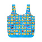 teal Emoji Full Print Recycle Bag (M)