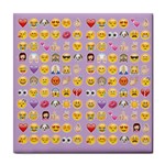 pastel purple Emoji  Tile Coaster