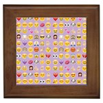 pastel purple Emoji  Framed Tile