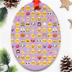 pastel purple Emoji  Ornament (Oval)