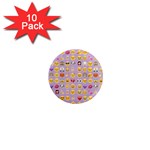 pastel purple Emoji  1  Mini Magnet (10 pack) 